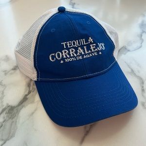 Tequila - Corralejo 💯 de agave blue and white hat one size fits all